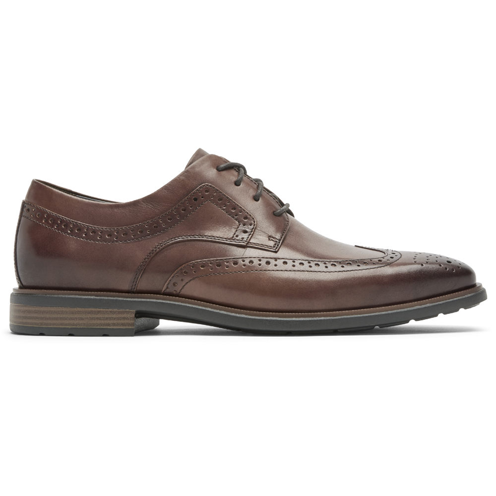 Rockport Singapore Mens Dress Shoes - Dres Sports Business 2 Wingtip Brown - OF4567823